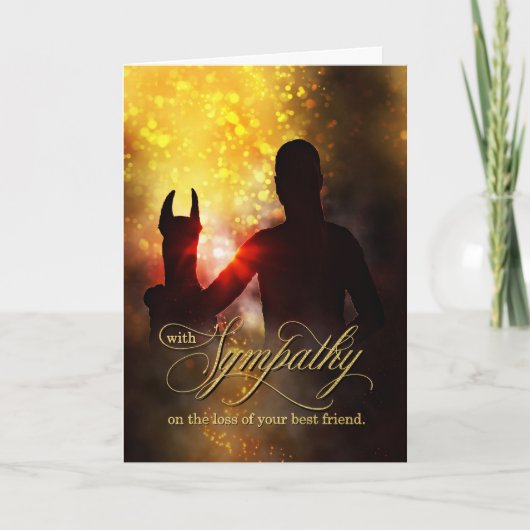 Beileid für Haustiere Verlust eines Hundes Karte (Vorderseite)