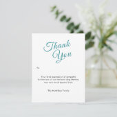 Beileid für Haustiere Vielen Dank Reaktion Foto Fl Dankeskarte (Stehend Vorderseite)