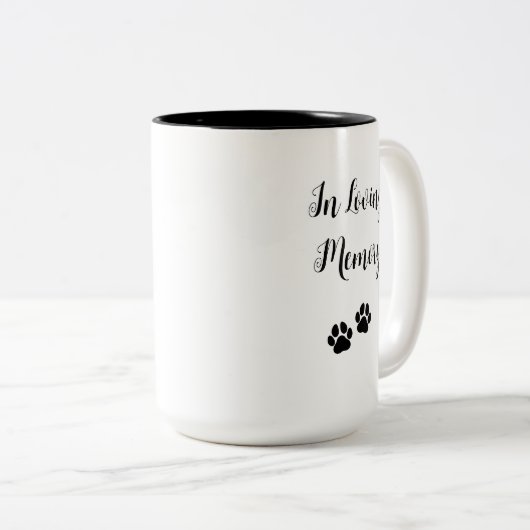 Beileid für Haustiere Zweifarbige Tasse (VorderseiteRechts)