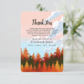 Beileid für Herbst-Wälder Vielen Dank Dankeskarte (Stehend Vorderseite)
