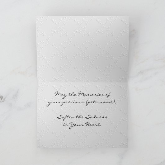 Beileid für herzensierte Hunde oder Katzen Karte (Innenseite)