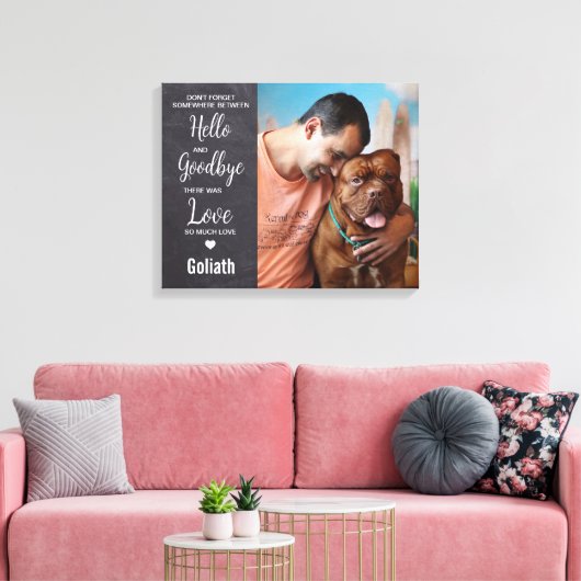 Beileid für Hunde-Haustiere Geschenk für moderne F Leinwanddruck (Insitu (Wohnzimmer))