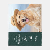 Beileid für Hunde-Memorial-Geschenk Personalisiert Fleecedecke (Vorderseite)