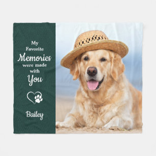 Beileid für Hunde-Memorial-Geschenk Personalisiert Fleecedecke