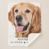 Beileid für Hunde-Memorial-Geschenk Personalisiert Sherpadecke (Vorderseite)
