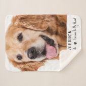 Beileid für Hunde-Memorial-Geschenk Personalisiert Sherpadecke (Vorderseite (Horizontal))
