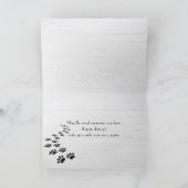 Beileid für Hunde mit Loss auf Holz Karte (Innenseite)