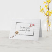 Beileid für Hunde mit Loss auf Holz Karte (Gelbe Blume)