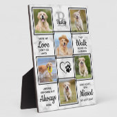 Beileid für Hundehunde Zitat 6 FotoCollage Fotoplatte (Seite)