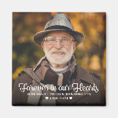 Beileid für immer in unserem Herz-Foto Magnet (Vorne)