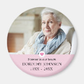 Beileid für immer in unserem Herz-Foto Magnet (Vorne)