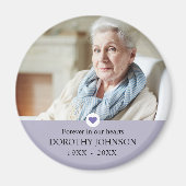 Beileid für immer in unserem Herz-Foto Magnet (Vorne)