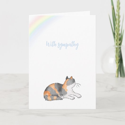 Beileid für Katzen- und Regenbogenfilme Karte (Vorderseite)