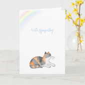 Beileid für Katzen- und Regenbogenfilme Karte (Gelbe Blume)