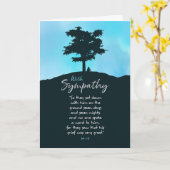 Beileid für Kummer zu groß für Wordcard Karte (Gelbe Blume)