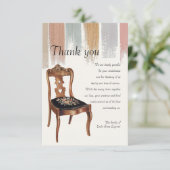 Beileid für Leere Stube Danke Karte (Stehend Vorderseite)