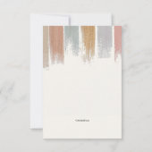 Beileid für Leere Stube Danke Karte (Rückseite)