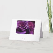 Beileid für lila Rose Danke Karte (Rückseite)