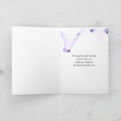 Beileid für lila Wildblumen Karte (Innenseite)