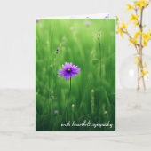 Beileid für lila Wildblumen Karte (Gelbe Blume)