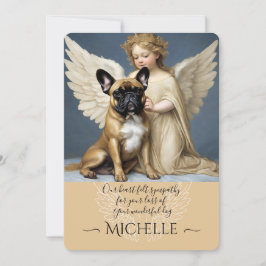 Beileid für Loss French Bulldog Angel Art Einladung