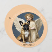 Beileid für Loss French Bulldog Personalisiert Einladung (Vorne/Hinten)