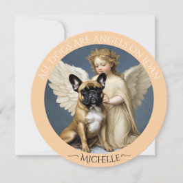 Beileid für Loss French Bulldog Personalisiert Einladung