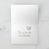 Beileid für Mädchen und Golden Retriever Karte (Innenseite)