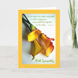 Beileid für Mutterleib, Calla Lilies Karte