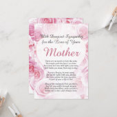 Beileid für Mutterverlust Karte (Vorderseite/Rückseite Beispiel)