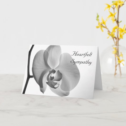 Beileid für Orchideen Karte (Gelbe Blume)