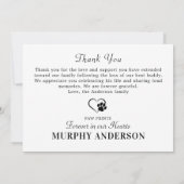 Beileid für Personalisiertes Foto von Haustieren-L Dankeskarte (Rückseite)