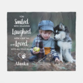 Beileid für Personalisiertes Foto von Hunden Fleecedecke (Vorderseite (Horizontal))