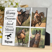 Beileid für Pferdejäger Marmor Keepake Fotoplatte