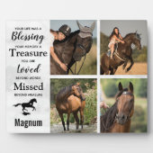 Beileid für Pferdejäger Marmor Keepake Fotoplatte (Vorderseite)