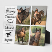 Beileid für Pferdejäger Marmor Keepake Fotoplatte (Seite)