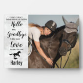 Beileid für PferdeMemorial Zitat Foto halten Fotoplatte (Vorderseite)