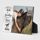 Beileid für PferdeMemorial Zitat Foto halten Fotoplatte (Seite)