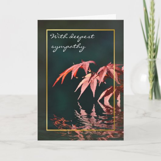 Beileid für Reflexionen von japanischem Rotapfel Karte (Vorderseite)