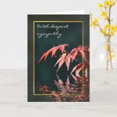 Beileid für Reflexionen von japanischem Rotapfel Karte (Gelbe Blume)