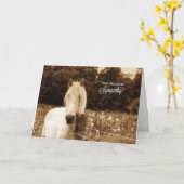 Beileid für Reitferien im Western Sepia Tones Karte (Gelbe Blume)