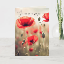 Beileid für Rote Mohnblumen Karte
