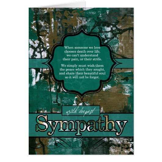 Beileid für Überlebende eines Selbstmords (Vorne)