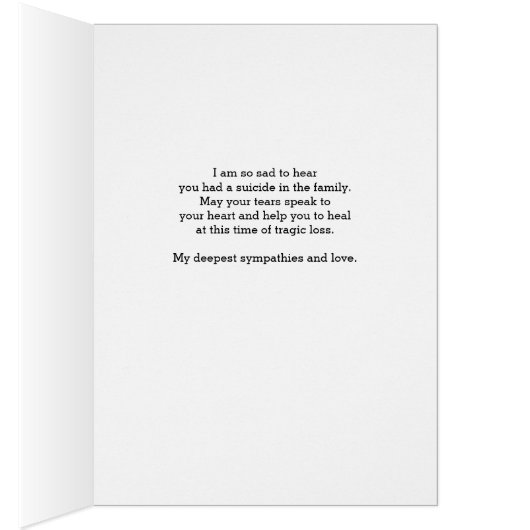 Beileid für Überlebende eines Selbstmords Power de (Innen (Rechts))