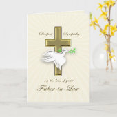 Beileid für Verlust des Schwiegervaters Karte (Gelbe Blume)