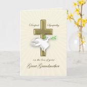 Beileid für Verlust von großem - Großmutter Karte (Gelbe Blume)