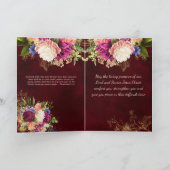 Beileid für Vintage botanische Goldakzente Karte (Innenseite)