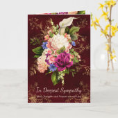 Beileid für Vintage botanische Goldakzente Karte (Gelbe Blume)