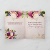 Beileid für Vintage botanische Goldakzente Karte (Innenseite)