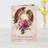 Beileid für Vintage botanische Goldakzente Karte (Gelbe Blume)